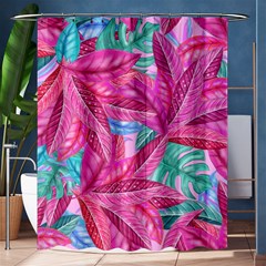 Leaves Tropical Reason Stamping Shower Curtain 60  X 72  (medium)  by Simbadda