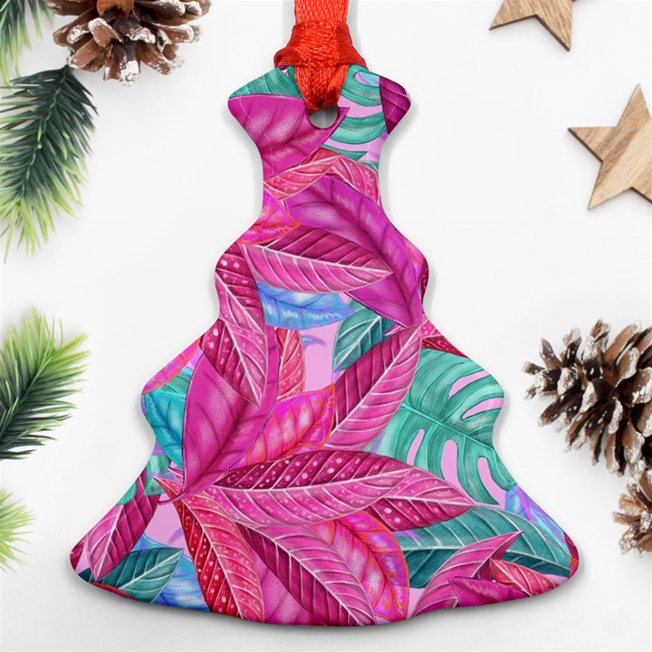 Leaves Tropical Reason Stamping Ornament (Christmas Tree) 