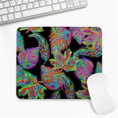 Autumn Pattern Dried Leaves Large Mousepads by Simbadda