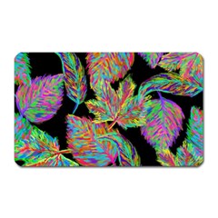 Autumn Pattern Dried Leaves Magnet (rectangular) by Simbadda