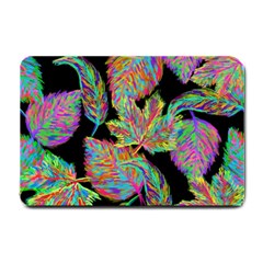 Autumn Pattern Dried Leaves Small Doormat  by Simbadda