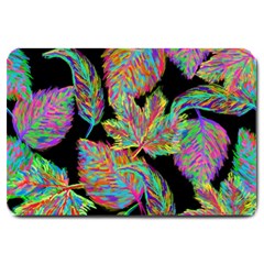 Autumn Pattern Dried Leaves Large Doormat  by Simbadda