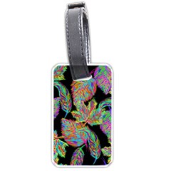 Autumn Pattern Dried Leaves Luggage Tag (one Side) by Simbadda