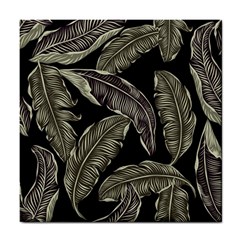 Jungle Leaves Tropical Pattern Tile Coasters by Simbadda