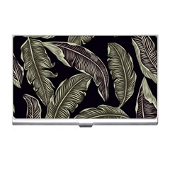 Jungle Leaves Tropical Pattern Business Card Holder by Simbadda