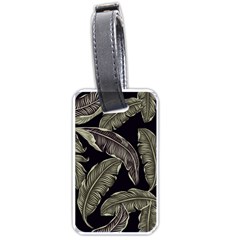 Jungle Leaves Tropical Pattern Luggage Tag (one Side) by Simbadda