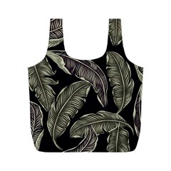 Jungle Leaves Tropical Pattern Full Print Recycle Bag (m)