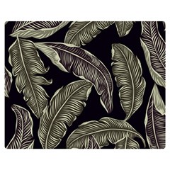 Jungle Leaves Tropical Pattern Double Sided Flano Blanket (medium)  by Simbadda