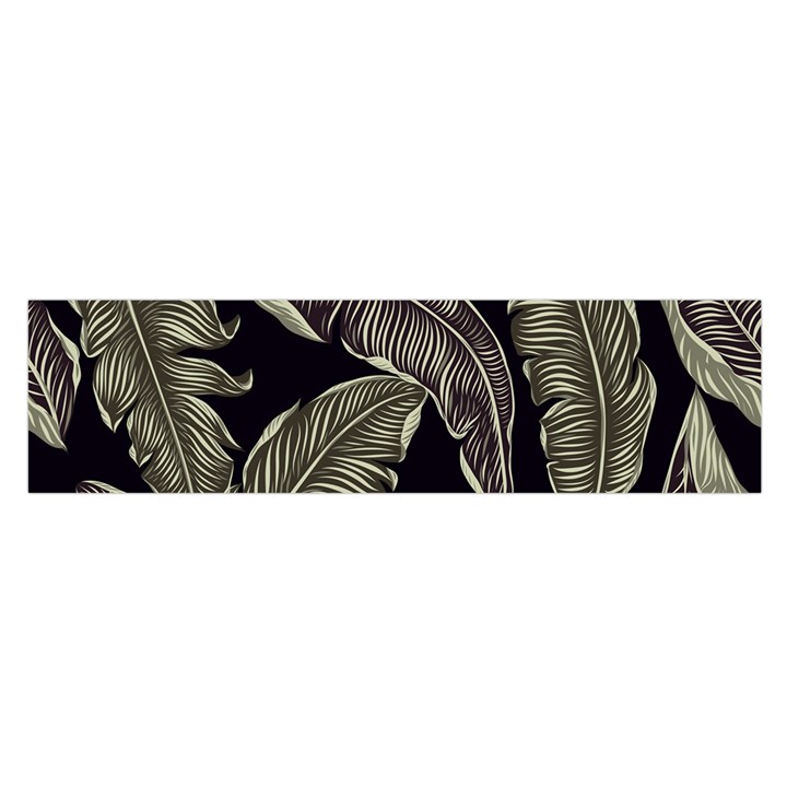 Jungle Leaves Tropical Pattern Satin Scarf (Oblong)