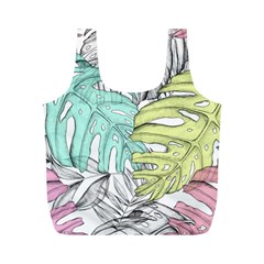 Leaves Tropical Plant Summer Full Print Recycle Bag (m) by Simbadda