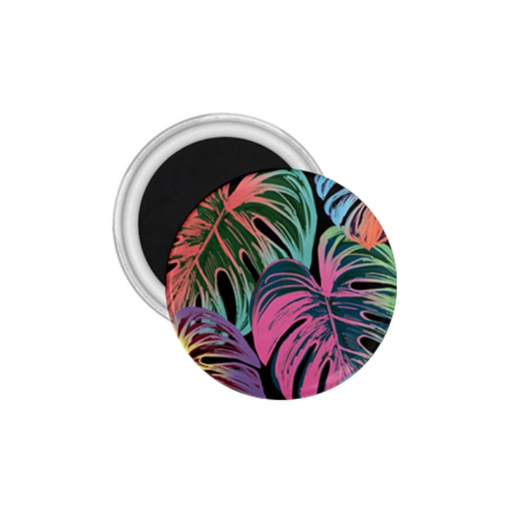 Leaves Tropical Jungle Pattern 1.75  Magnets