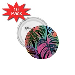 Leaves Tropical Jungle Pattern 1.75  Buttons (10 pack)