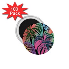 Leaves Tropical Jungle Pattern 1.75  Magnets (100 pack) 