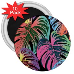 Leaves Tropical Jungle Pattern 3  Magnets (10 pack) 