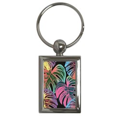 Leaves Tropical Jungle Pattern Key Chain (Rectangle)