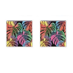 Leaves Tropical Jungle Pattern Cufflinks (Square)