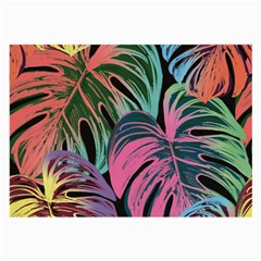 Leaves Tropical Jungle Pattern Large Glasses Cloth (2 Sides)