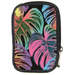 Leaves Tropical Jungle Pattern Compact Camera Leather Case