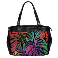 Leaves Tropical Jungle Pattern Oversize Office Handbag