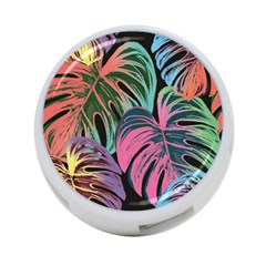 Leaves Tropical Jungle Pattern 4-port Usb Hub (one Side) by Simbadda