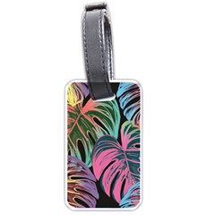 Leaves Tropical Jungle Pattern Luggage Tag (one Side) by Simbadda