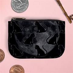 Black Cat Full Moon Mini Coin Purse