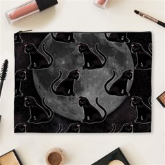 Black Cat Full Moon Cosmetic Bag (xl) by bloomingvinedesign