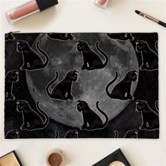 Black Cat Full Moon Cosmetic Bag (xxl) by bloomingvinedesign