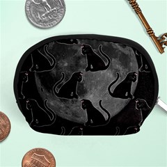 Black Cat Full Moon Accessory Pouch (medium) by bloomingvinedesign