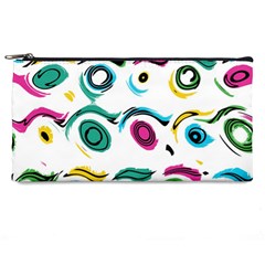 Distorted Circles On A White Background                Pencil Case by LalyLauraFLM