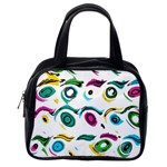 Distorted circles on a white background                 Classic Handbag (Two Sides) Back