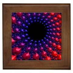 Red Purple 3d Fractals                  Framed Tile by LalyLauraFLM