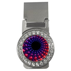 Red Purple 3d Fractals                  Money Clip (cz) by LalyLauraFLM