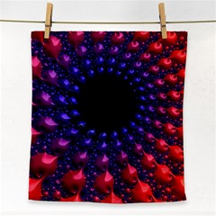 Red Purple 3d Fractals                  Face Towel by LalyLauraFLM