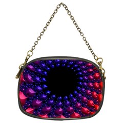 Red Purple 3d Fractals                  Chain Purse (two Sides) by LalyLauraFLM