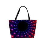 Red purple 3d fractals                  Classic Shoulder Handbag Back