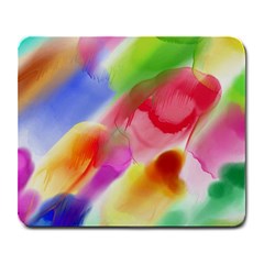 Colorful Watercolors                    Large Mousepad by LalyLauraFLM