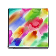 Colorful Watercolors                    Memory Card Reader (square) by LalyLauraFLM