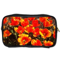 Orange Tulips At The Commons Toiletries Bag (one Side) by Riverwoman