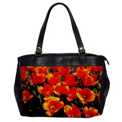 Orange Tulips At The Commons Oversize Office Handbag by Riverwoman