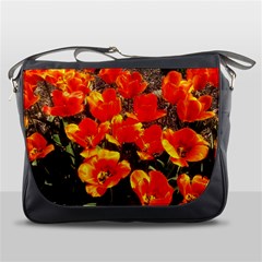 Orange Tulips At The Commons Messenger Bag by Riverwoman