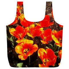 Orange Tulips At The Commons Full Print Recycle Bag (xl) by Riverwoman