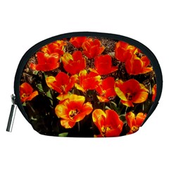 Orange Tulips At The Commons Accessory Pouch (medium) by Riverwoman