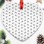 Cycling Motif Design Pattern Heart Ornament (Two Sides) Back