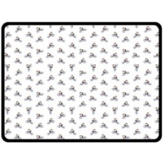 Cycling Motif Design Pattern Fleece Blanket (large)  by dflcprintsclothing