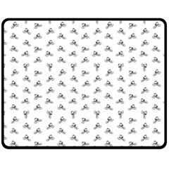 Cycling Motif Design Pattern Fleece Blanket (medium)  by dflcprintsclothing