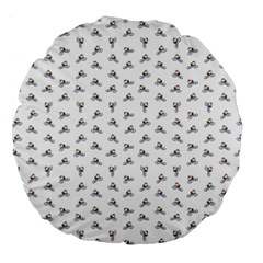 Cycling Motif Design Pattern Large 18  Premium Flano Round Cushions