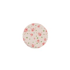 Pink Flowers Pattern Spring Nature 1  Mini Buttons by TeesDeck