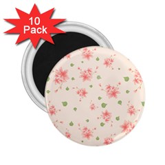 Pink Flowers Pattern Spring Nature 2 25  Magnets (10 Pack)  by TeesDeck