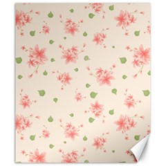 Pink Flowers Pattern Spring Nature Canvas 20  X 24  by TeesDeck